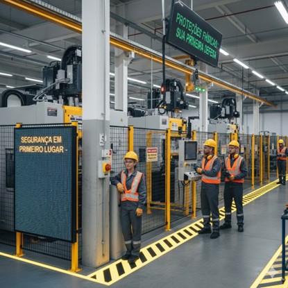 Proteções físicas e sinalização inteligente: combinação eficiente para o cumprimento da NR12